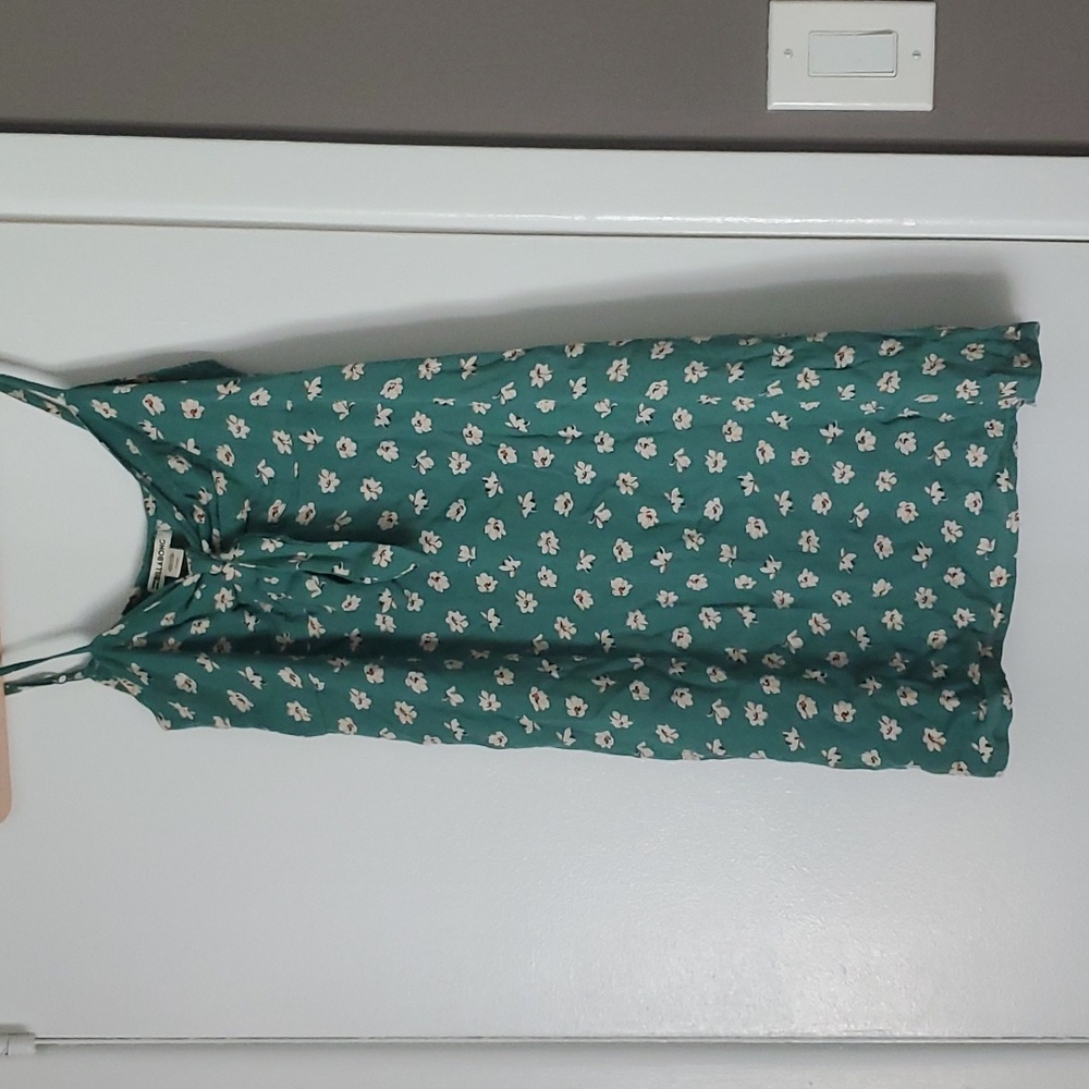 Billabong green floral sundress M